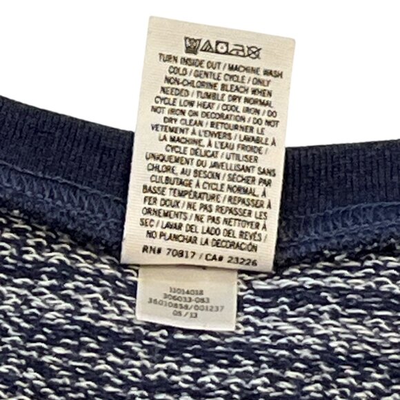 VICTORIAS SECRET Sweatshirt 'PINK LOVE PINK' Size Medium Denim Blue Knit Cotton - Picture 9 of 11